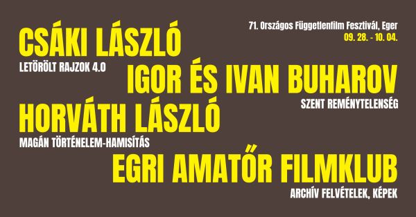 71. Országos Függetlenfilm Fesztivál nyitóeseménye és kiállítás megnyitó